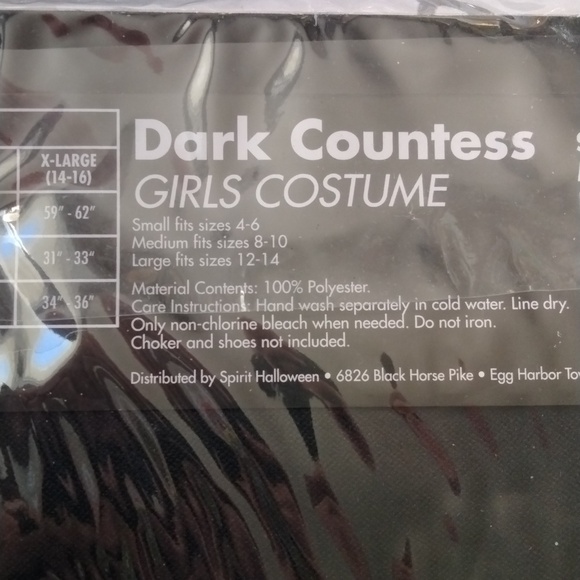 NIP Dark Countess Costume Girls 12/14 - Picture 4 of 4